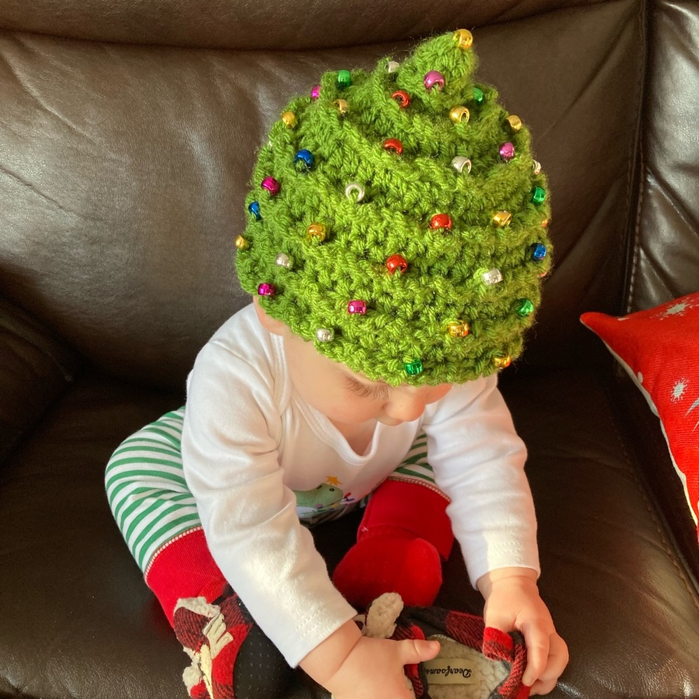 Crochet Christmas Tree Hat for Baby